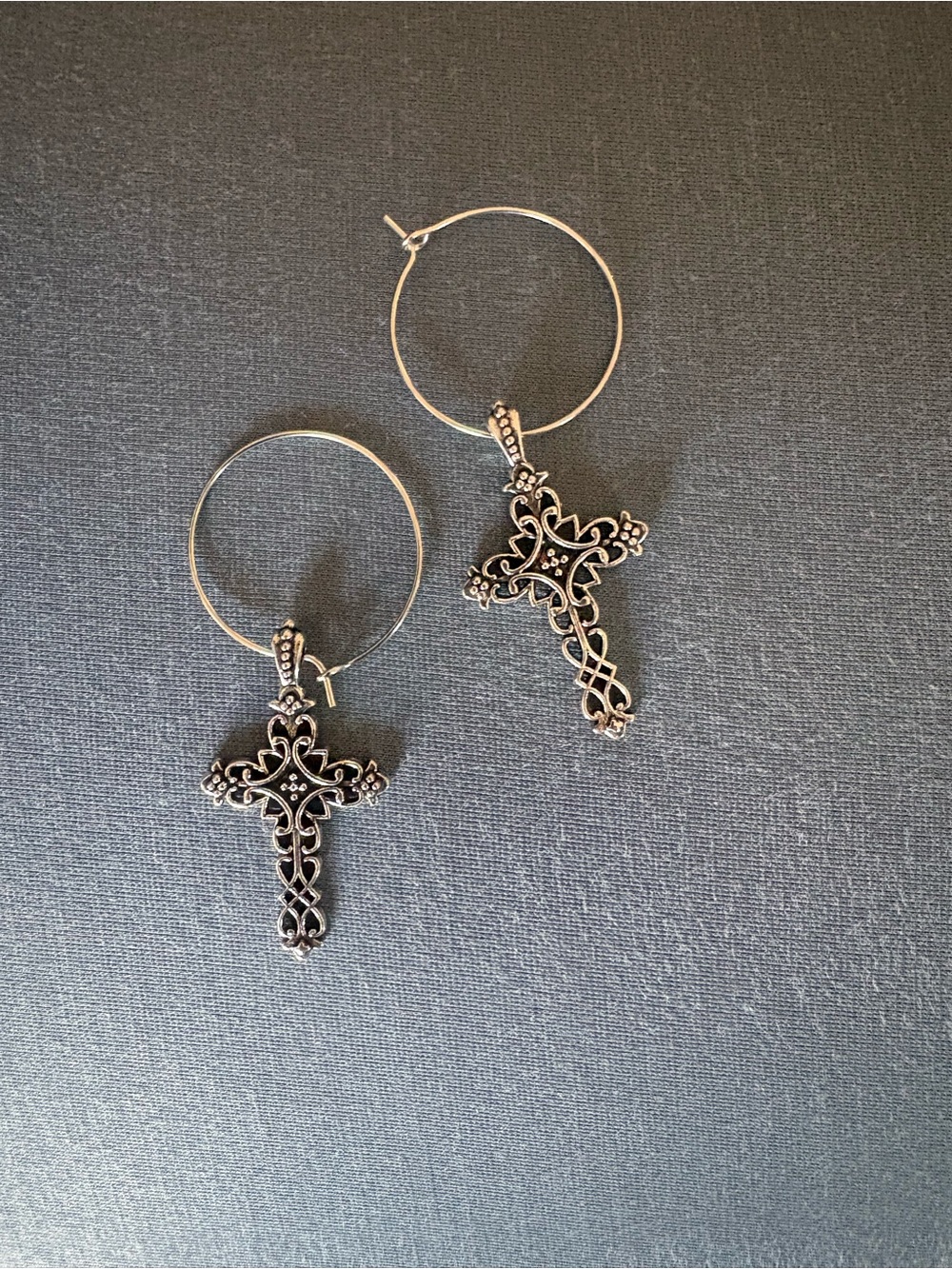 Cross Hoop Earrings - Women Jewelry